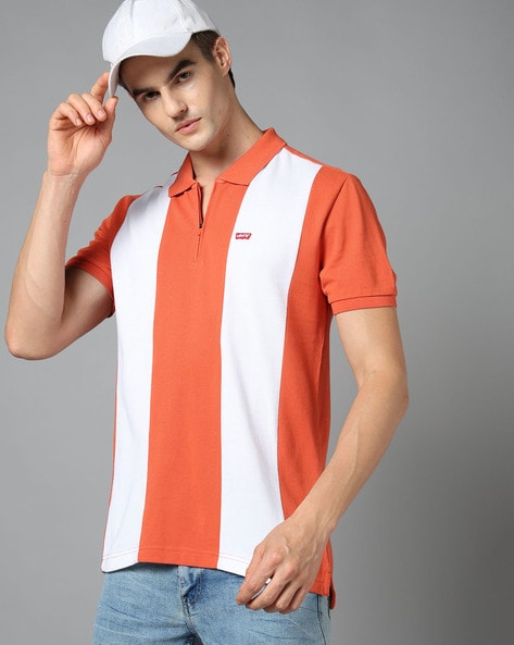 Levis Men Striped Polo T-Shirt