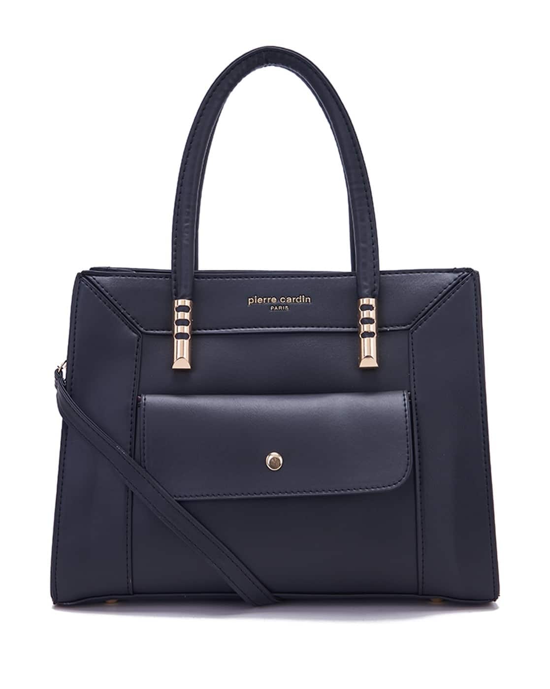 Leather Pierre Cardin Bags Price In India Buy Blue Handbags For