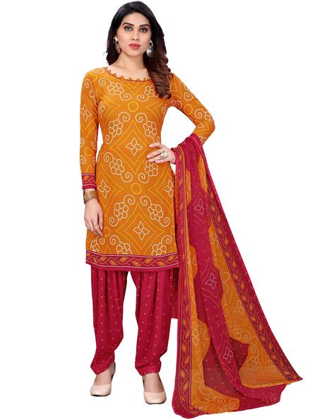 Women Printed Unstitched Dress Material Price in India