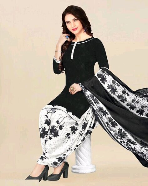 Women Printed Unstitched Dress Material Price in India