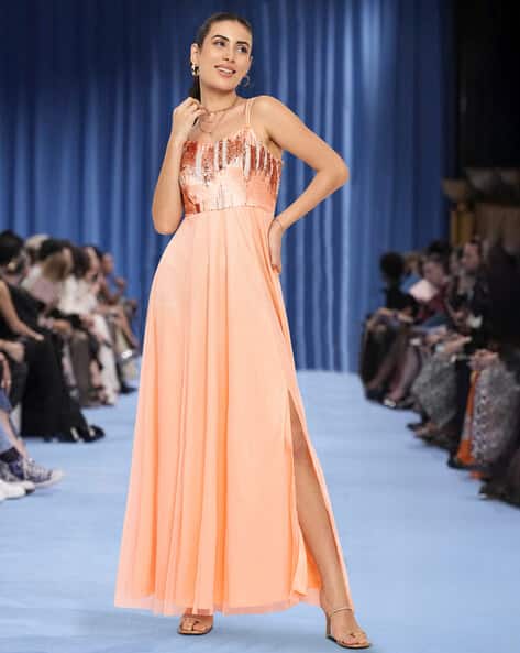 Buy Peach Dresses for Women by MARTINI Online | Ajio.com