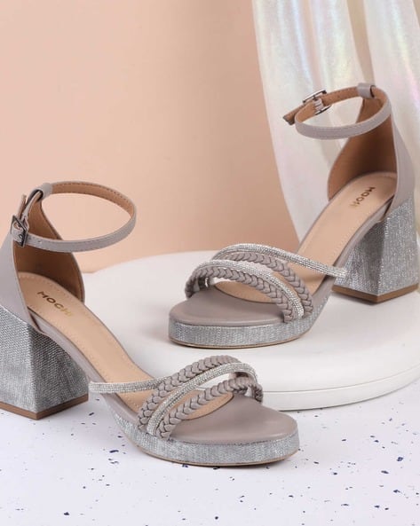 Women Slip-On Chunky Heeled Sandals