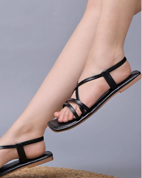 Open-Toe Slip-On Flat Sandals