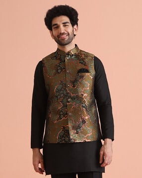 kisah Men Woven Regular Fit Nehru jacket-picture-25