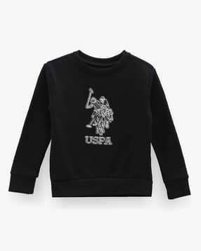 u.s. polo assn. Boys Brand Print Regular Fit Round-Neck Cotton Sweatshirt-picture-15