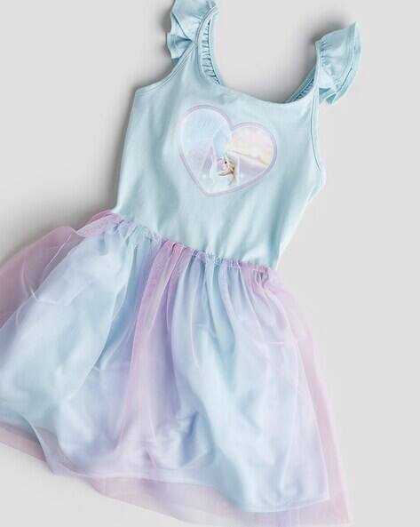Buy Light turquoise/Frozen Dresses \u0026 Frocks for Girls by H\u0026M Online |  Ajio.com