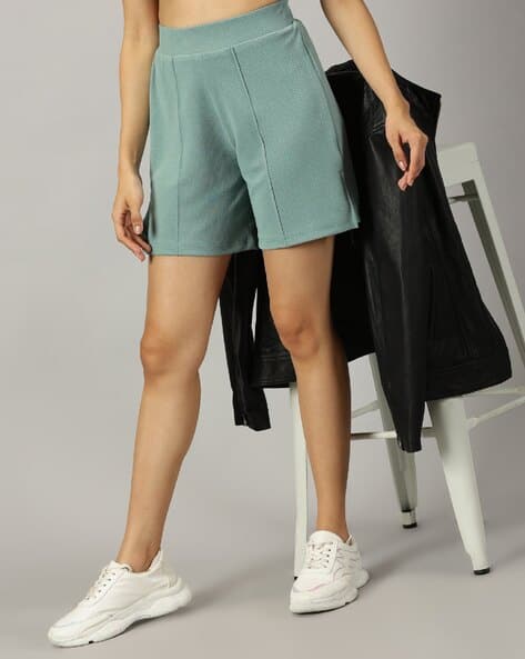High-Rise Shorts with Insert Pockets