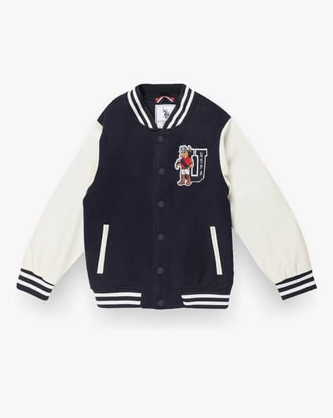 Boys Brand Print Chuck Varsity Bomber Jacket