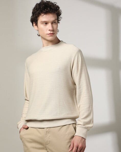 Men Knitted Slim Fit Sweatshirt