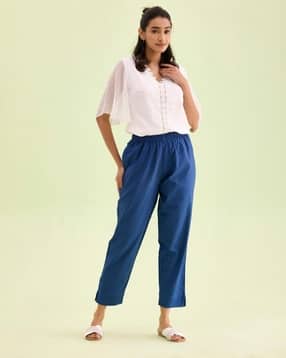 go colors Women Flat-Front Relaxed Fit Pants-picture-14