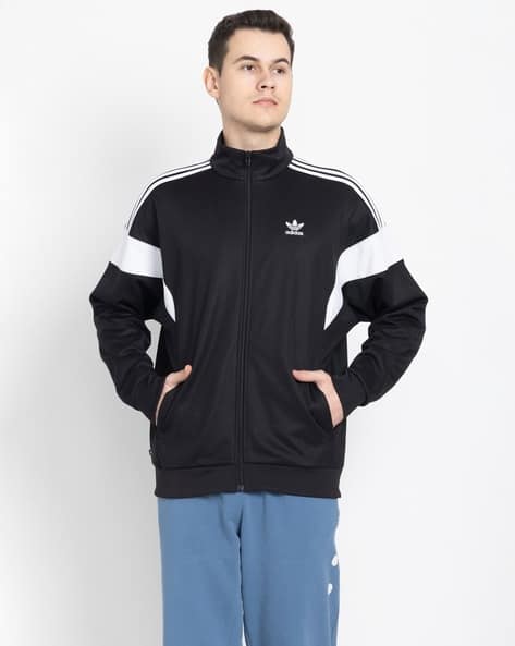 Men Colourblock Regular Fit Track Jacket