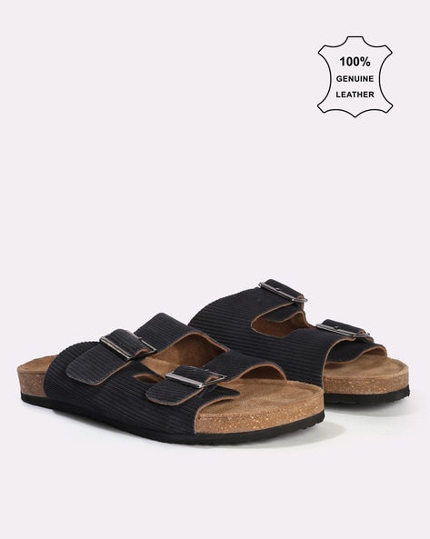 Leather Slip-On Sandals