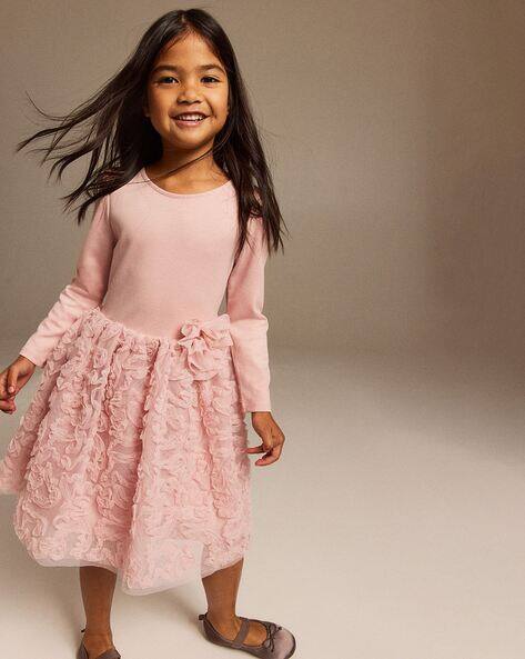 Buy Light pink Dresses & Frocks for Girls by H&M Online | Ajio.com