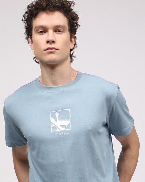 Grid Box Graphic Print T-Shirt