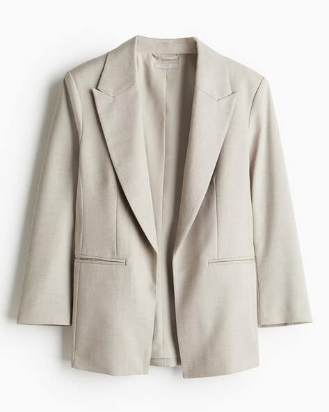 Women Fitted Single-Breasted Blazer