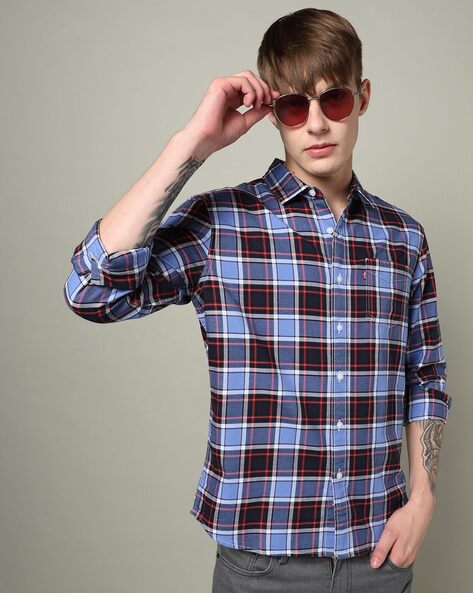 Levis Men Checked Slim Fit Shirt