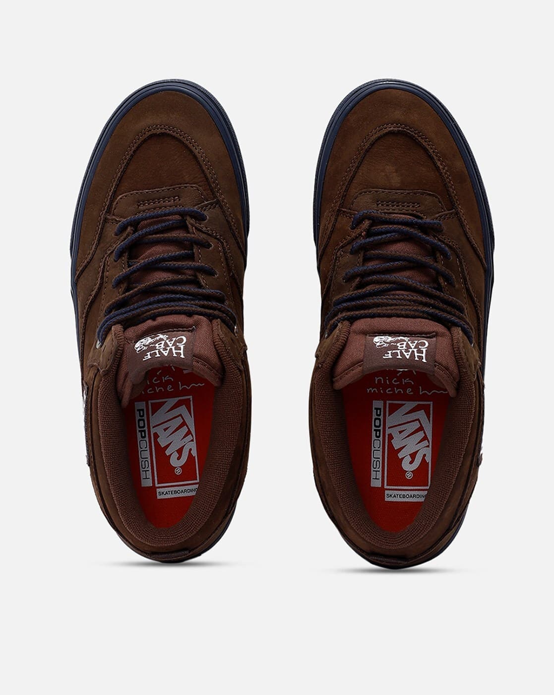 Men Sneakers Brown Vans Shoes Men Skate Half Cab 92 Lace-Up Sneakers