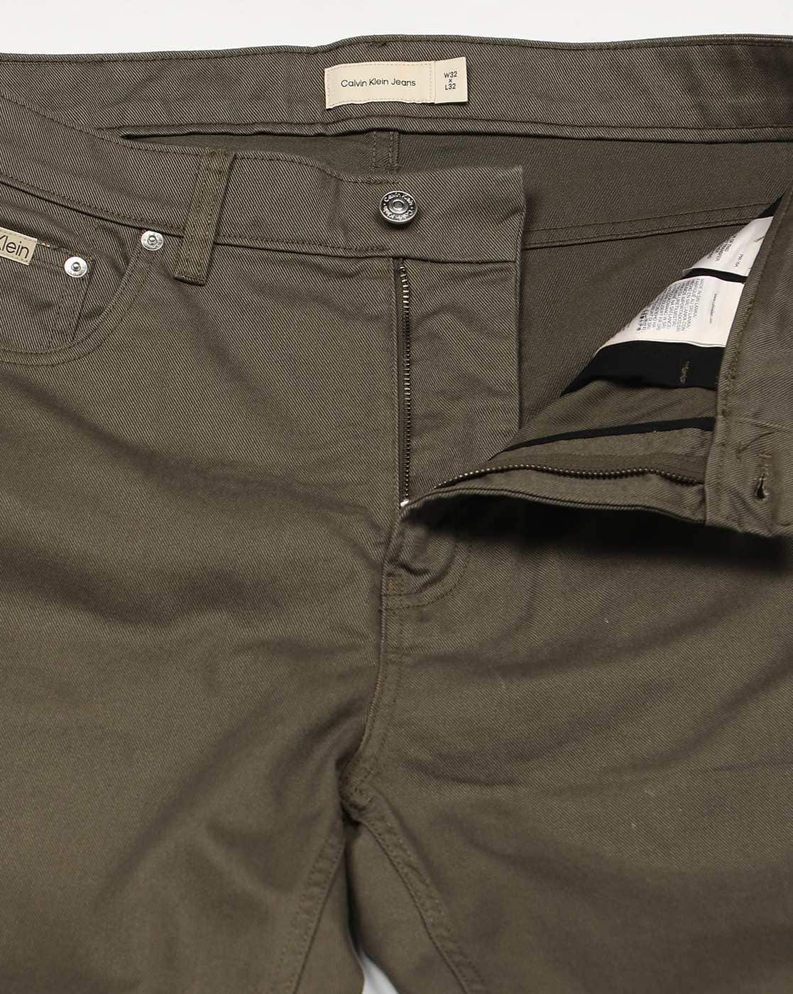 Straight Cotton Twill Pants