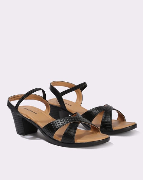 Buy Black Heeled Sandals for Women by HI-ATTITUDE Online