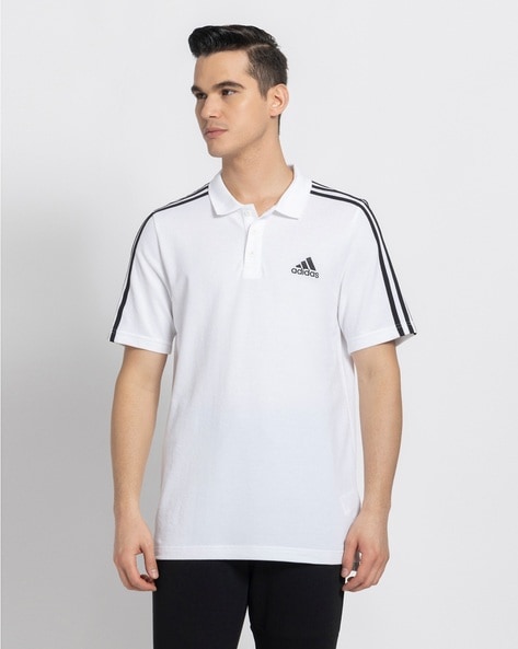 Men Regular Fit Polo T-Shirt with Logo Print