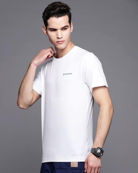 Columbia EAT OUTSIDE Tシャツ ホワイト Columbia White Cotton Regular Fit Sports T-Shirt