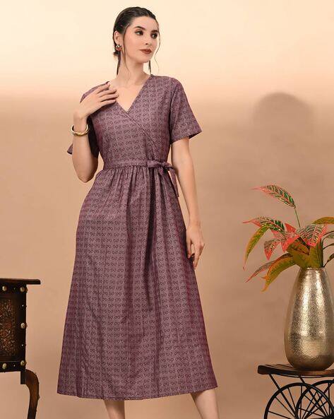KAIRAB Women Printed Angrakha Kurta
