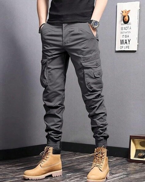 Men Relaxed Fit Cargo Joggers