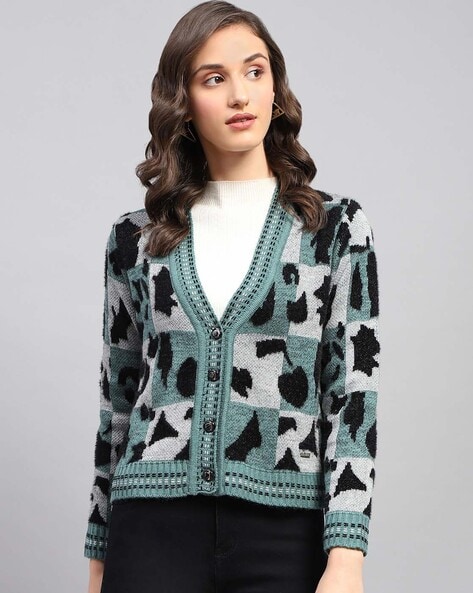 Ladies printed cardigans hotsell