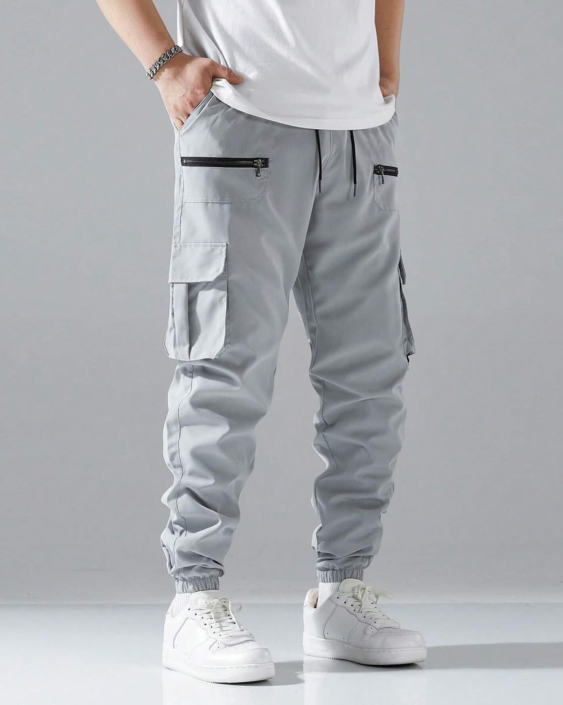 Buy Grey Trousers & Pants for Men by POSHAX Online | Ajio.com