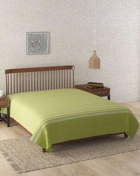 Fabindia Green Krisha Cotton Double Bed Cover