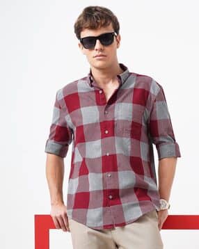 british club Men Checked Regular Fit Shirt with Patch Pocket-picture-43