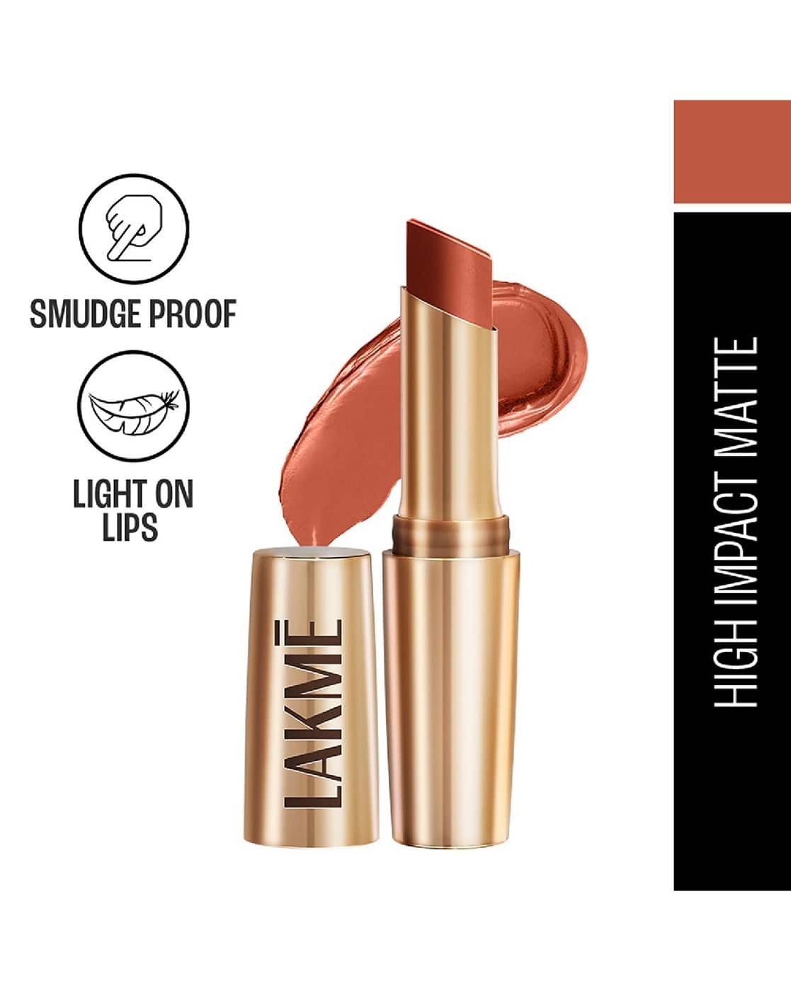LAKME 9 To 5 Primer + Matte Lipstick - Red Sienna (Red)