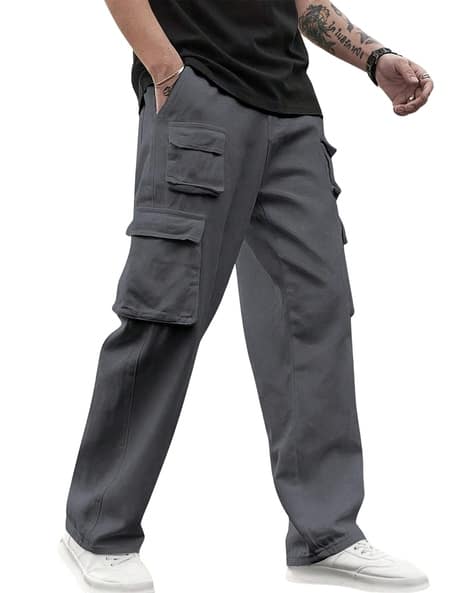 Buy Grey Trousers & Pants for Men by POSHAX Online | Ajio.com