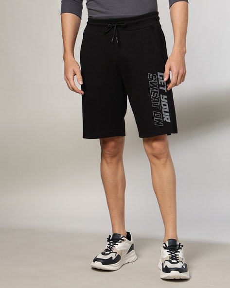 Men Typographic Print Regular Fit Shorts