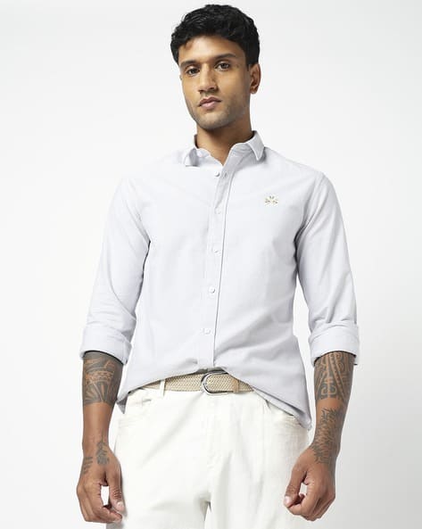 La Martina Shirts Men Men Tailored Fit Shirt With Logo Embroidery