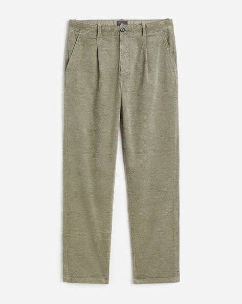Men Regular Fit Corduroy Trousers
