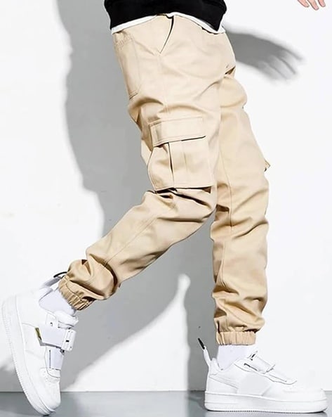 Men Ankle-Length Cargo Track Pants