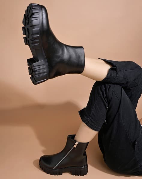 Buy Shoetopia Women Ankle-Length Boots with Online | Ajio.com