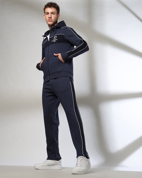 Men Zip-Front Regular Fit Tracksuit