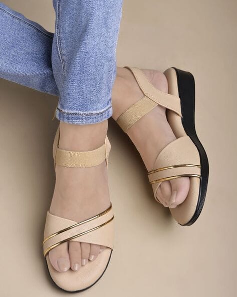 Buy Beige Sandals for Girls by Shoetopia Online