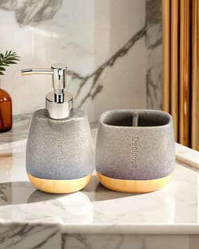 Bathroom Soap Dispenser & Toothbrush Holder