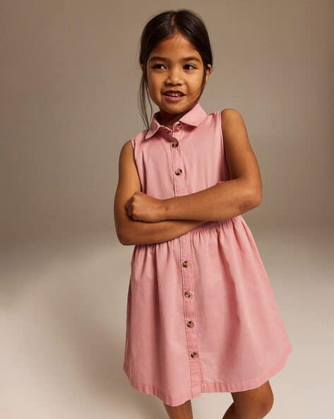 h&m pink shirt dress Buy H&M Women Pink Cotton Poplin Shirt Dress (XXS) Online