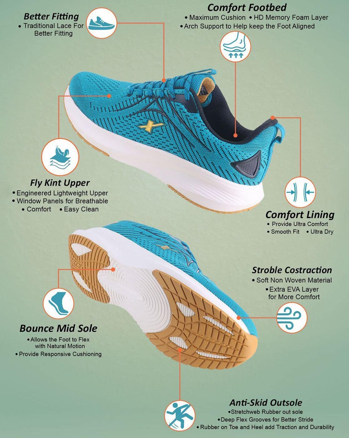 Furo Lightweight Running Shoes With Arch Support Buy FURO By Red