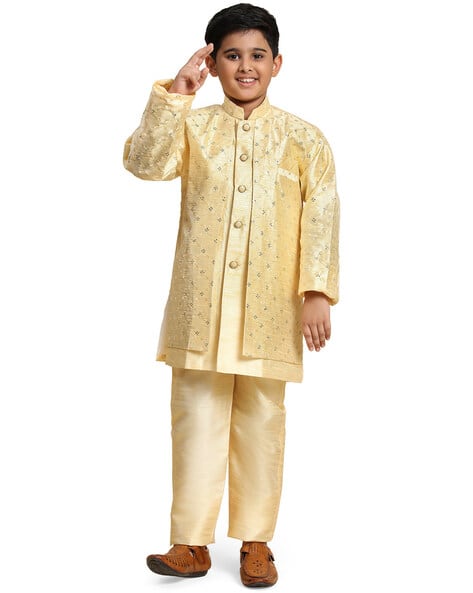Buy Cream Kurta Sets for Boys by PRO-ETHIC(STYLE DEVELOPER) Online