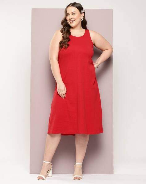 Buy Qurvii+ women Fit and Flare Dress Online | Ajio.com