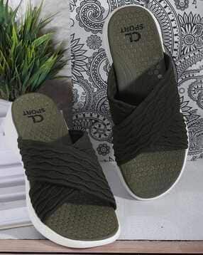 Women Knitted Slip-On Flat Sandals-image-23