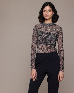 label ritu kumar Women Floral Print Bodysuit-picture-44