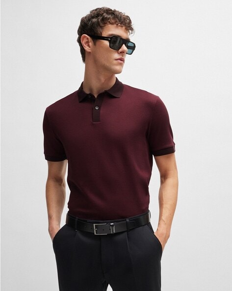 Structured Cotton Regular Fit Polo T-Shirt