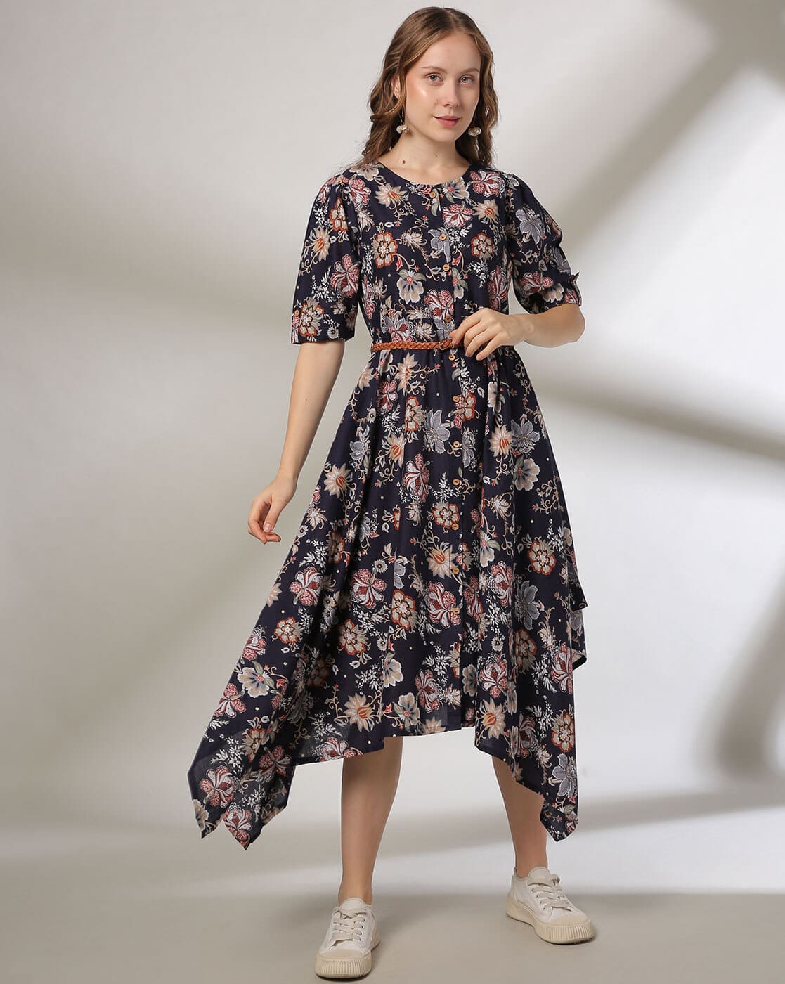midi asymmetric draped dress Color:As on photo shift dress Cinderella Dress - Cinderella A tie belt accents