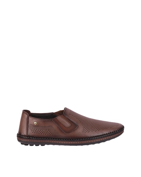 Mochi Shoes Mens Brown Slip Ons Men Brown Formal Slip-Ons